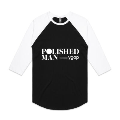 Polished Man Men's Baseball Shirt - White Logo Thumbnail